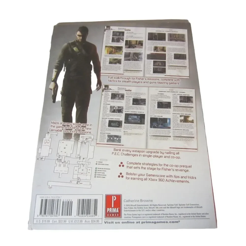 Tom Clancy’s Splinter Cell Conviction Official Game Guide Prima Xbox 360 PC